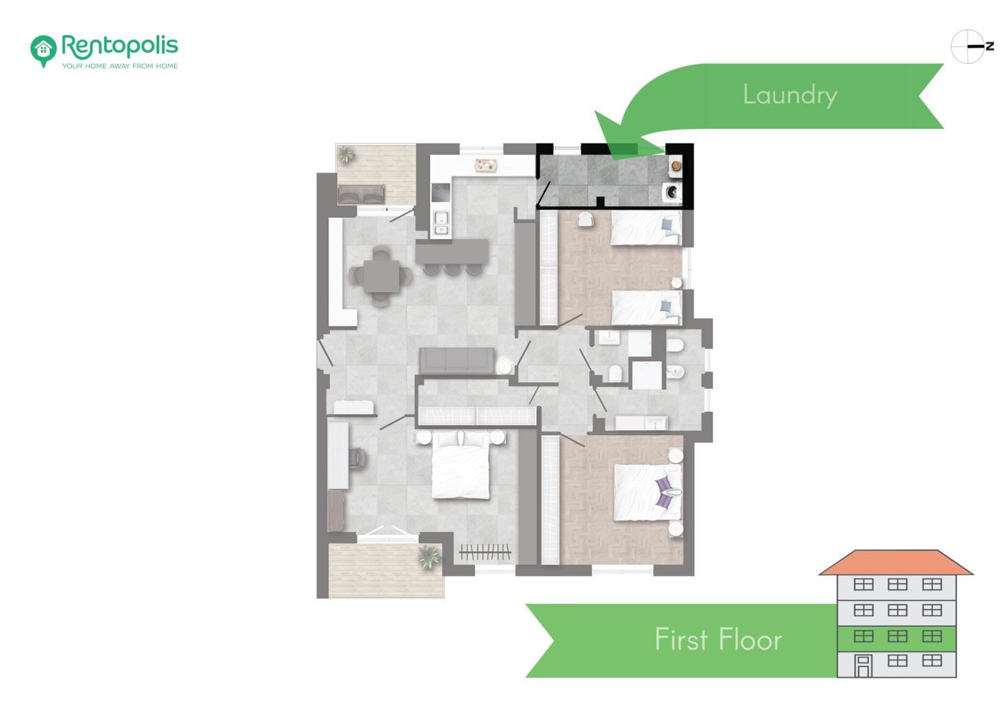 Modern 3 Bedroom With Balcony Steps From San Siro By Rentopolis Apartment