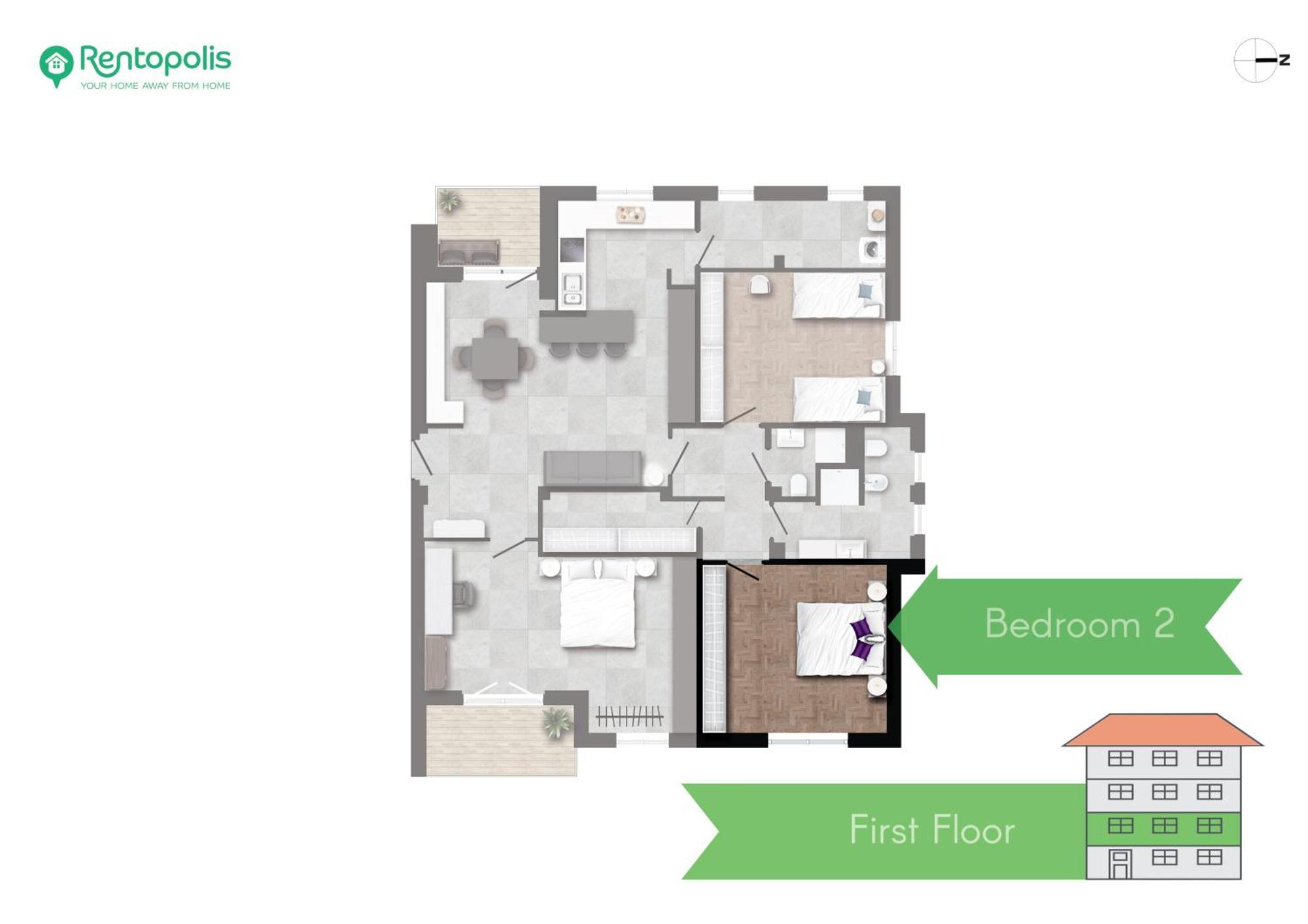 Apartment Modern 3 Bedroom With Balcony Steps From San Siro By Rentopolis