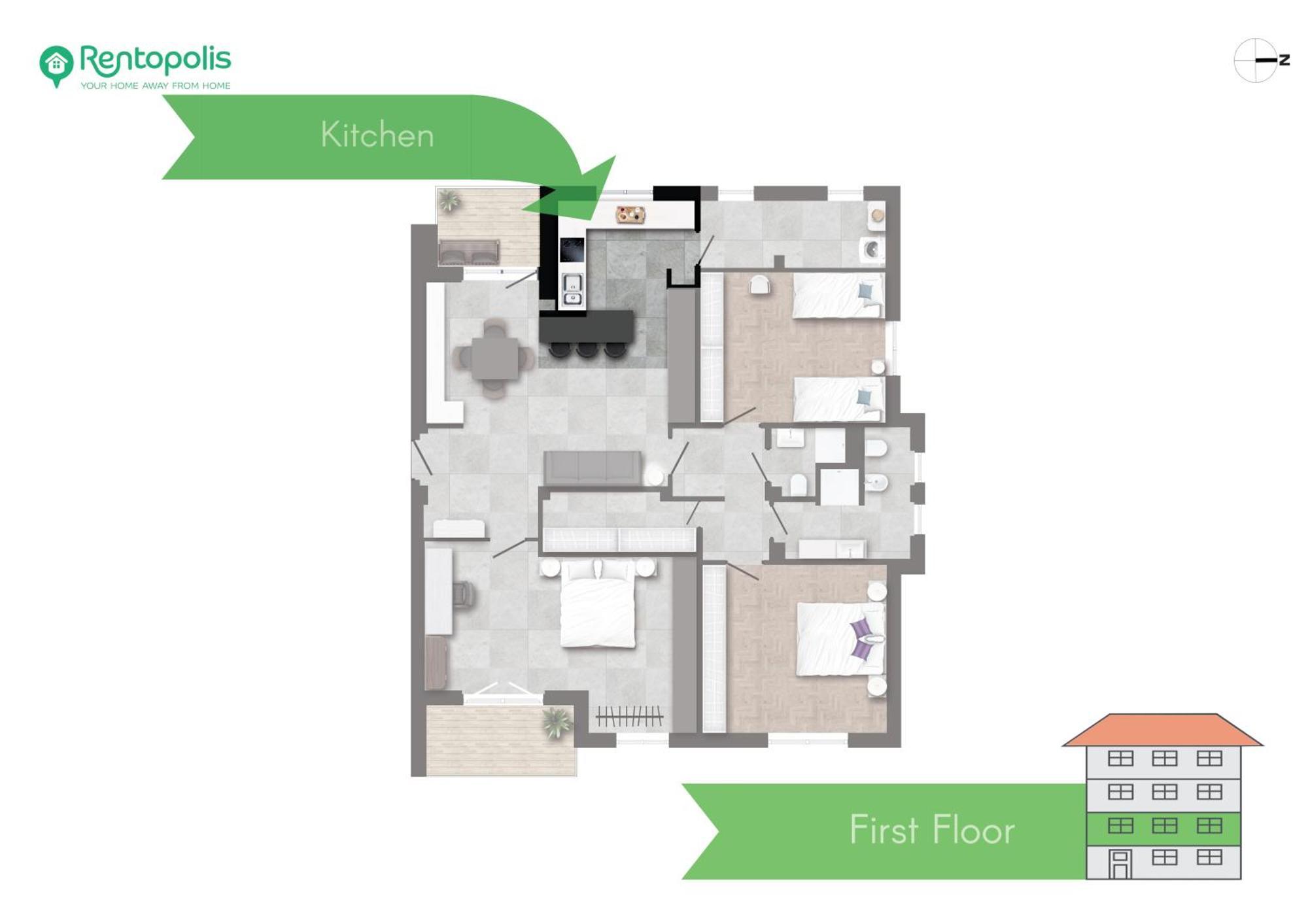 Modern 3 Bedroom With Balcony Steps From San Siro By Rentopolis Apartment Milan