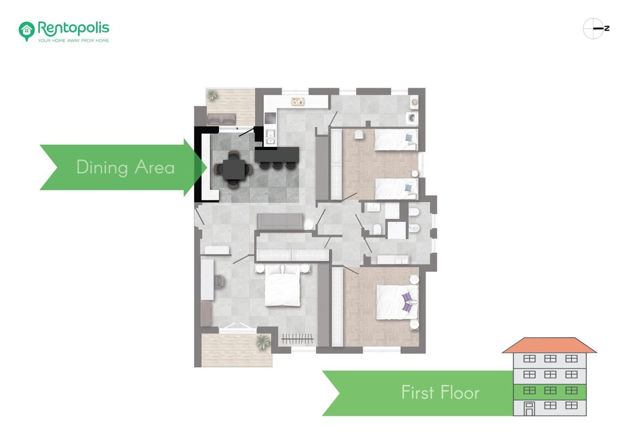 Modern 3 Bedroom With Balcony Steps From San Siro By Rentopolis Apartment *
