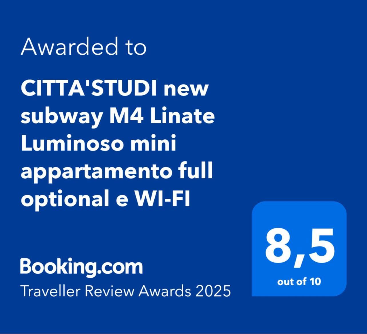 Citta Studi M4 Subway Linate, Center 10 Min, Luminoso Full Optional Wi-fi * Milan