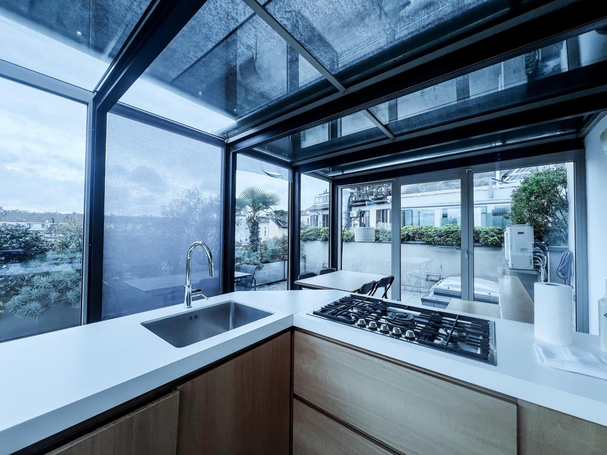 Apartment Garden Penthouse - Large & Trendy Flat,