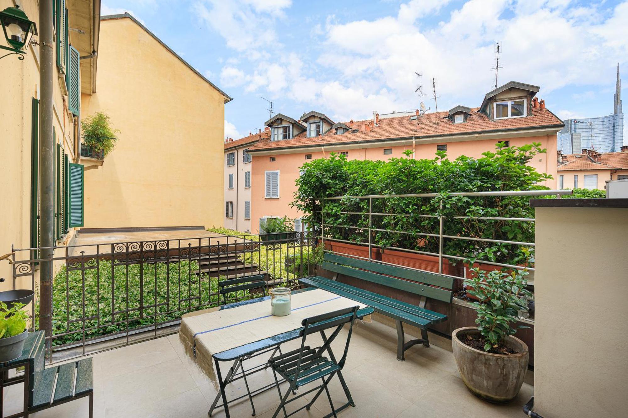 Luxury Terrace In The Center Of Garibaldi Train Station Brera